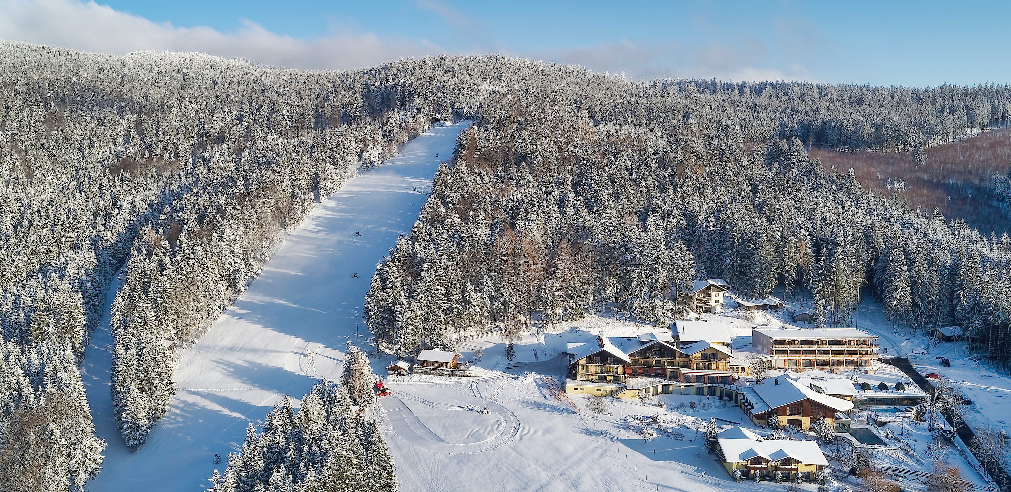 Skilift direkt am Hotel im Bayerischen Wald